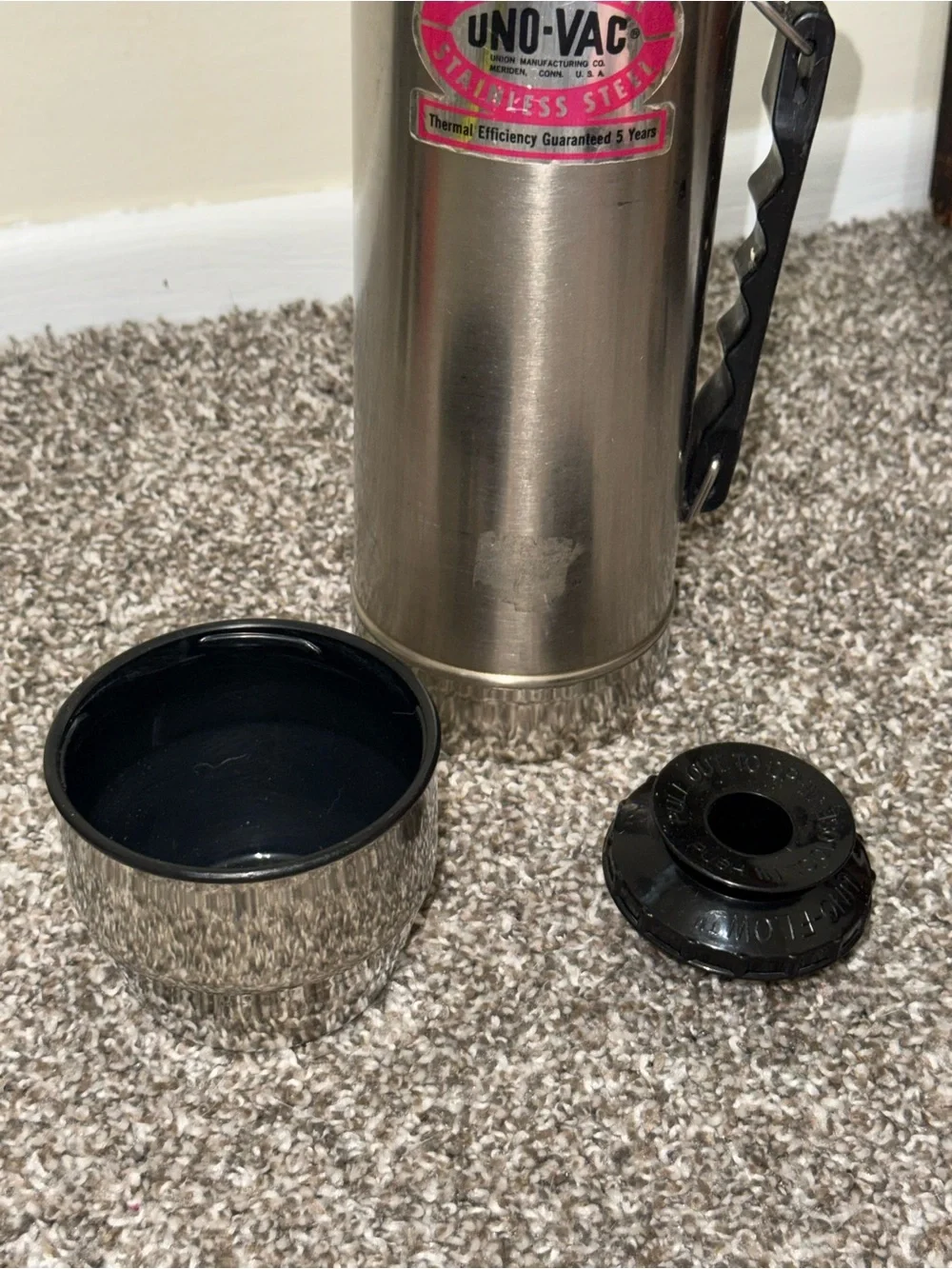 Uno Vac stainless steel thermal Vintage